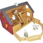 wooden toy farmyard
